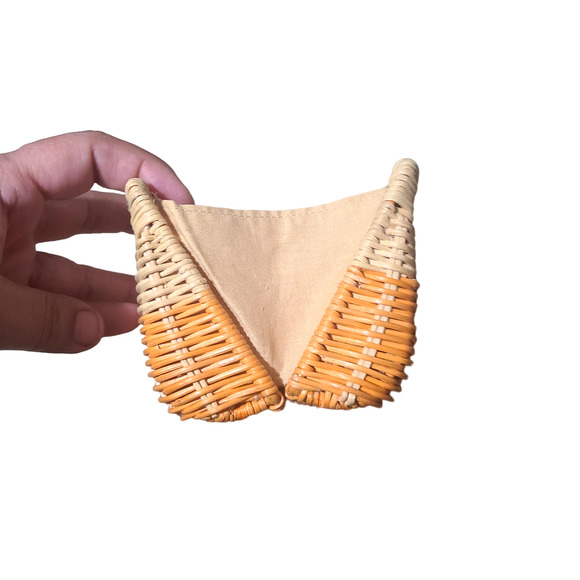 J. Crew Rattan Orange Flap Turn Style Open/ Close Clutch - Picture 6 of 16